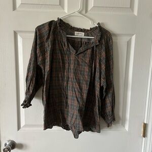 CJLA Plaid Blouse